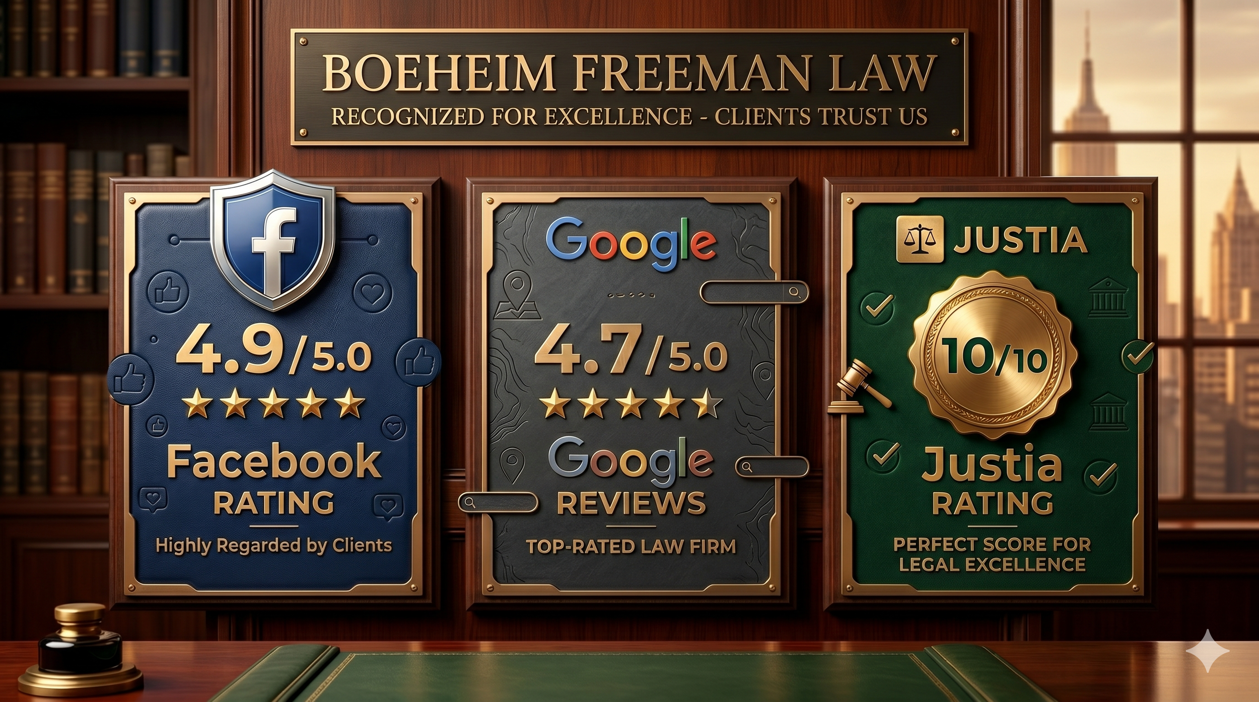 Client Ratings for Boeheim Freeman Law