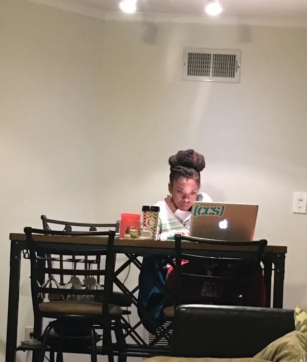 Danny snapped this pic of me on a day I was working and looking particularly intense. 