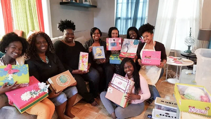 The ladies that attended Mrs. Tracy Wright's 3rd Annual Shoebox Party