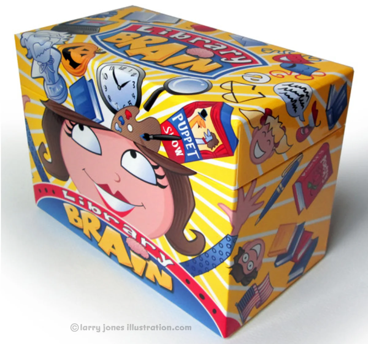 Library Brain Box illustration and design
