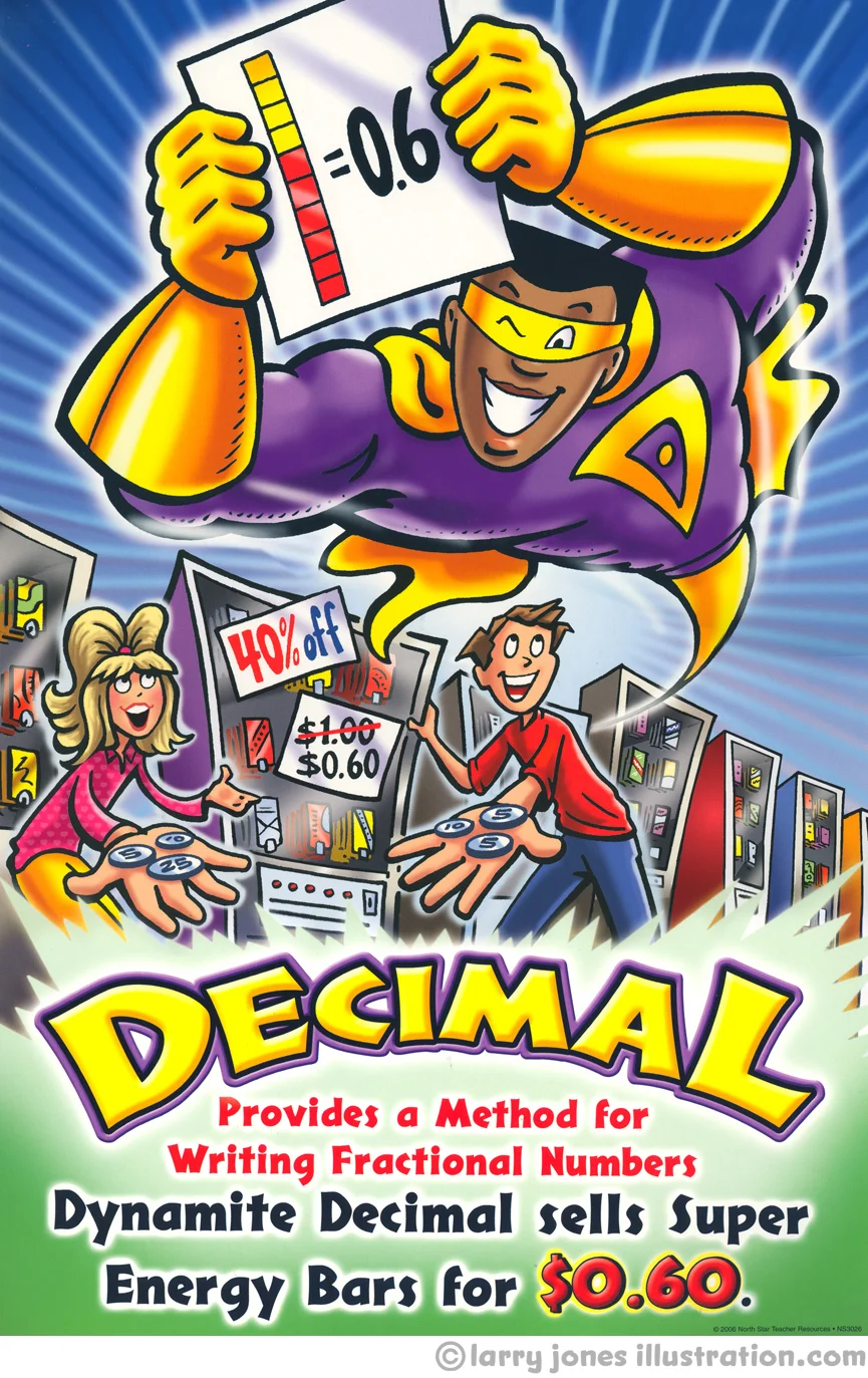 Decimal super hero poster