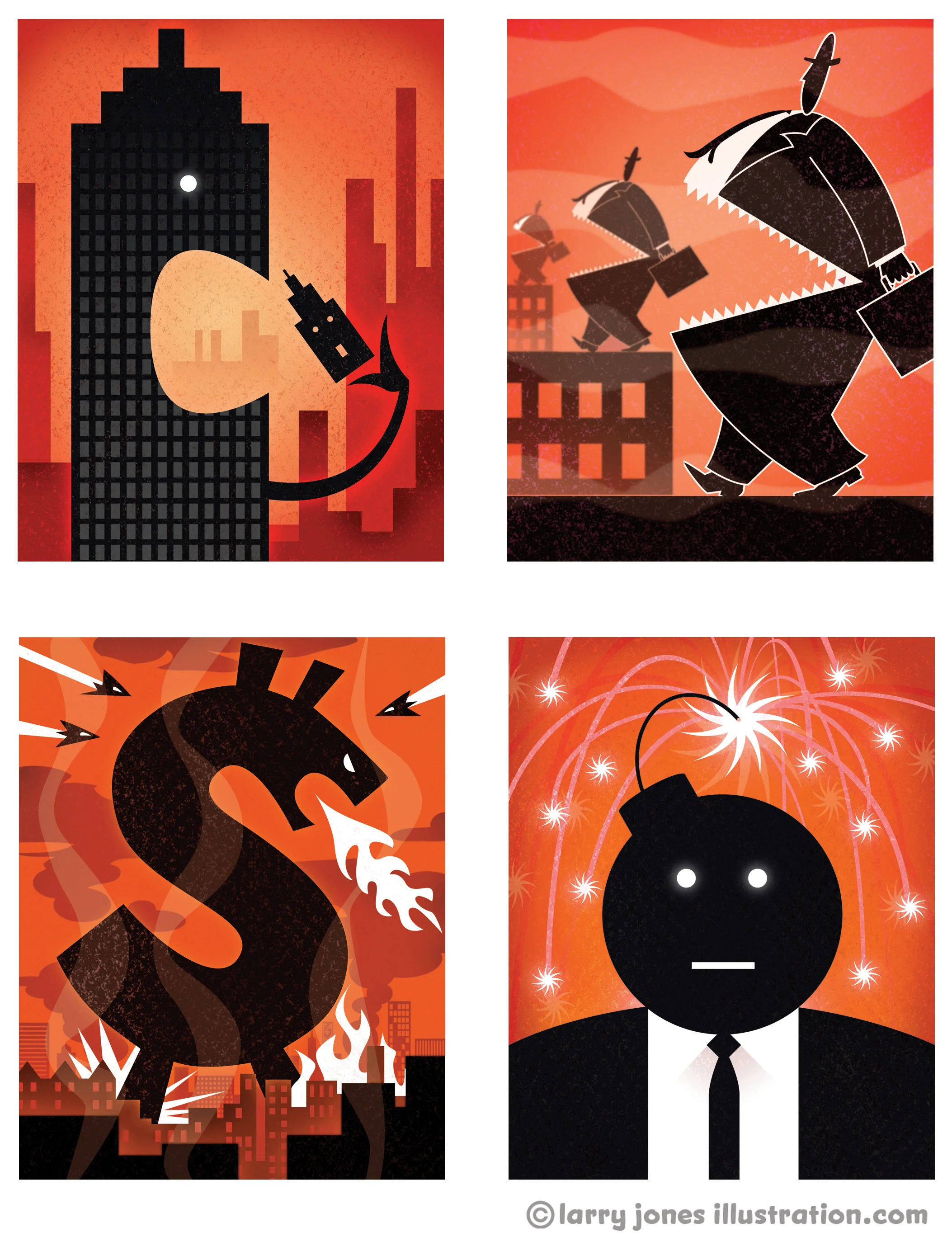 Business related spot illustrations