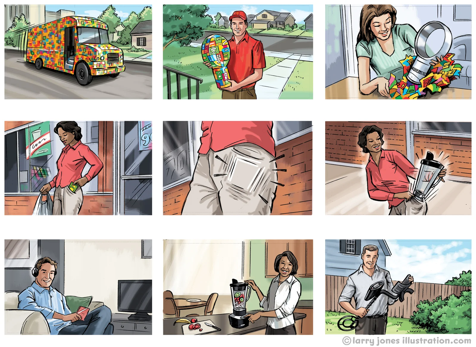 Frames for Maryland Lottery storyboard