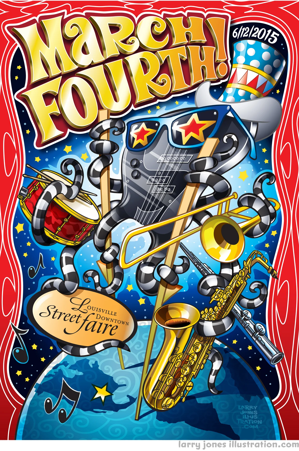 March Fourth! Poster Illustration