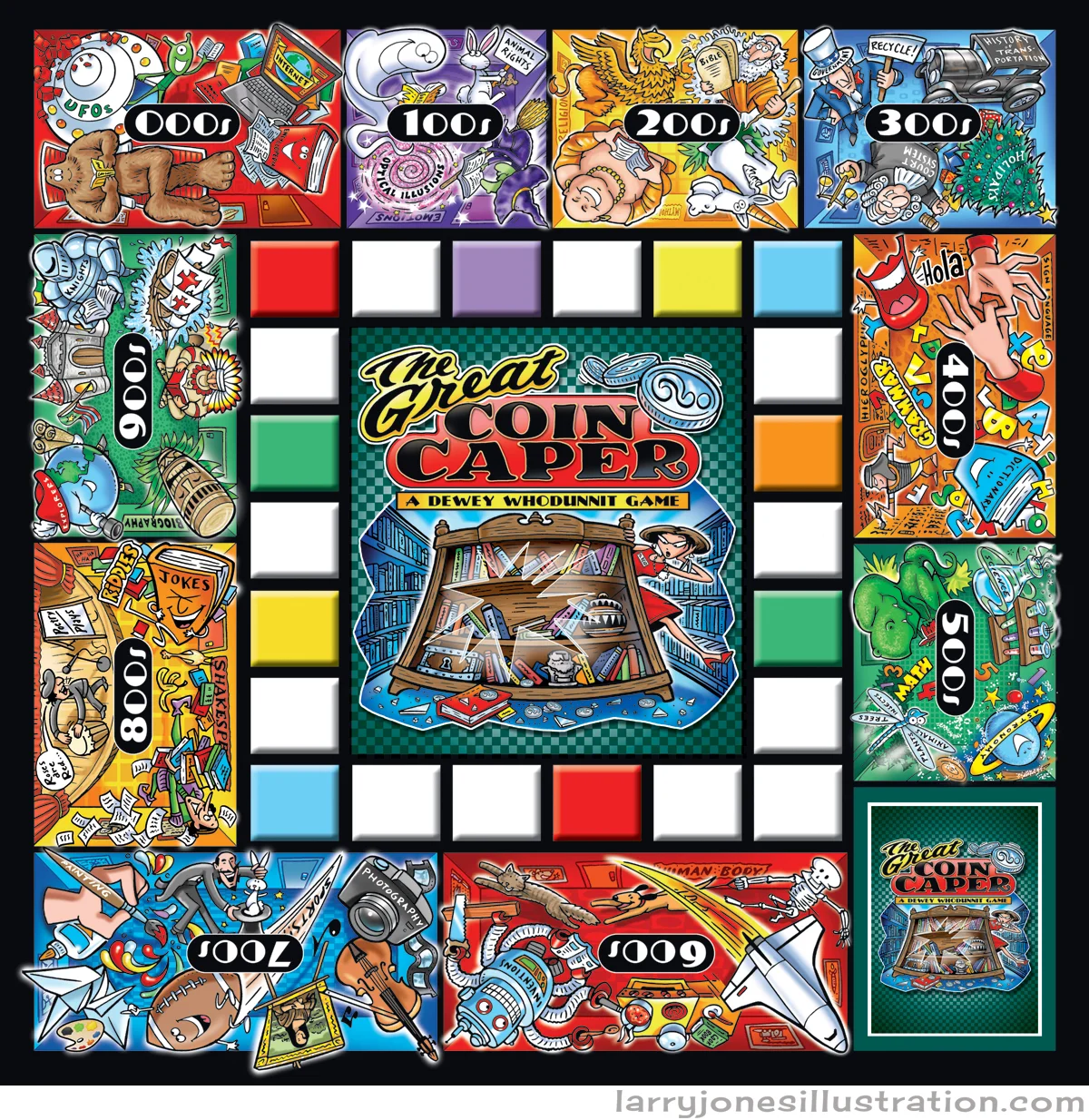 Boardgame Design The Great Coin Caper — Larry Jones Illustration