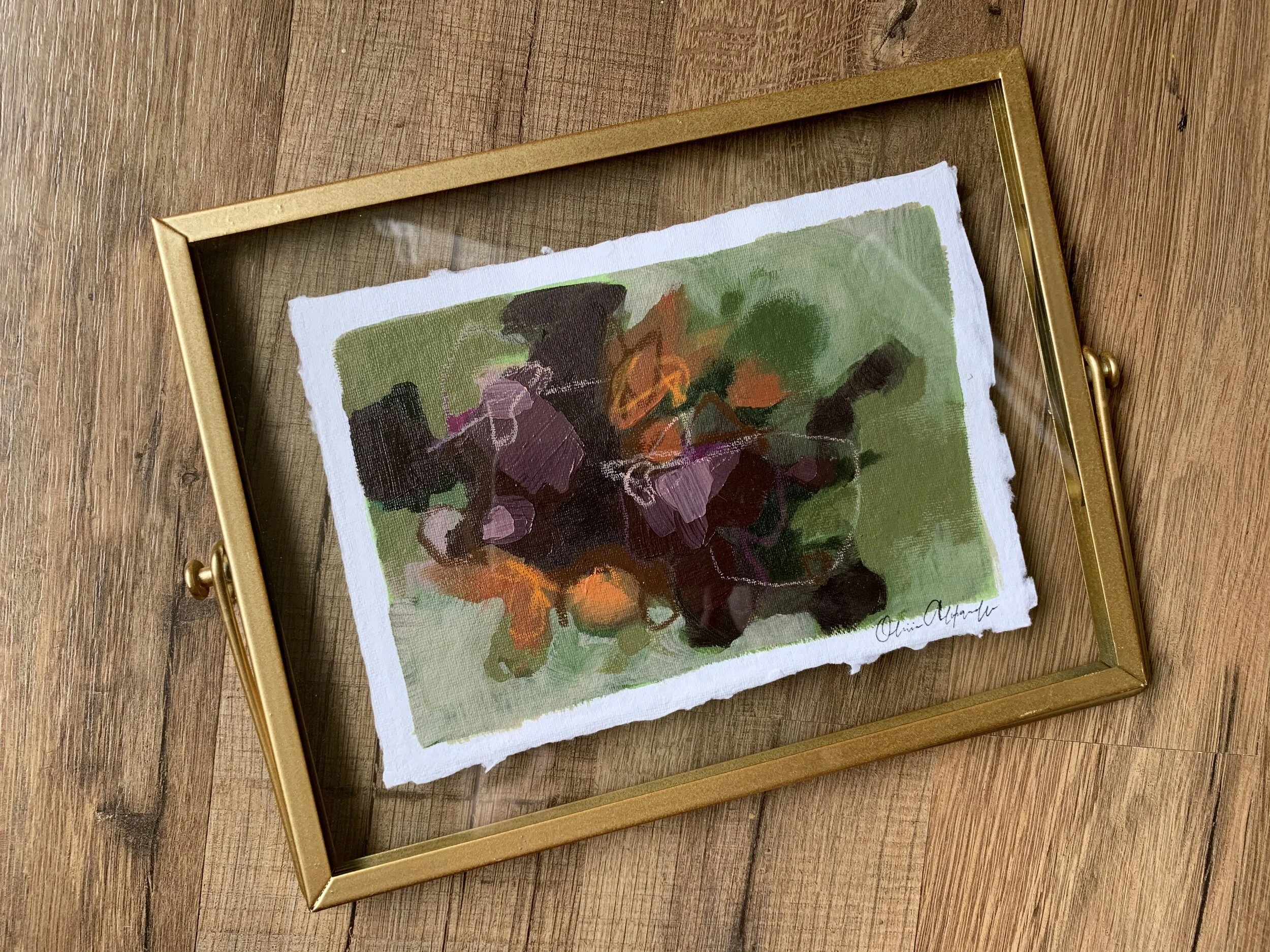 Growing Burgundy Abstract