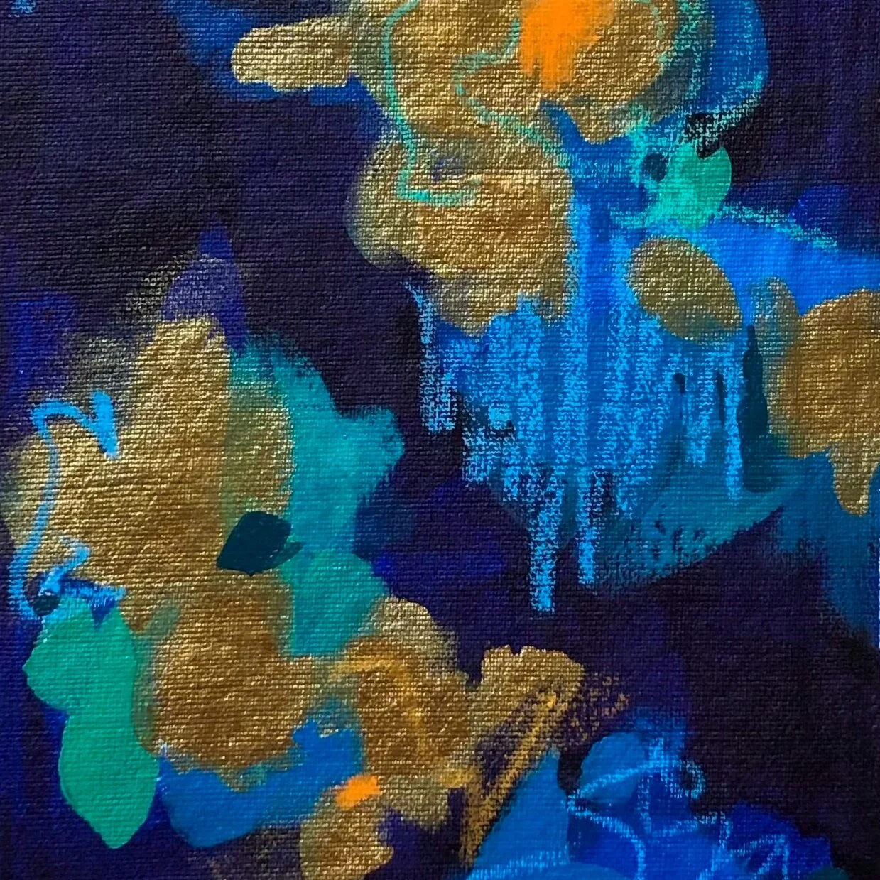 Blue Gold Sea Sketch