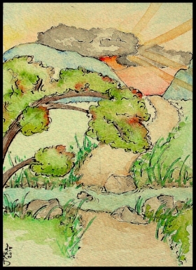 Artwork inspired by the song "Many Rivers to Cross" (1969) by Jimmy Cliff