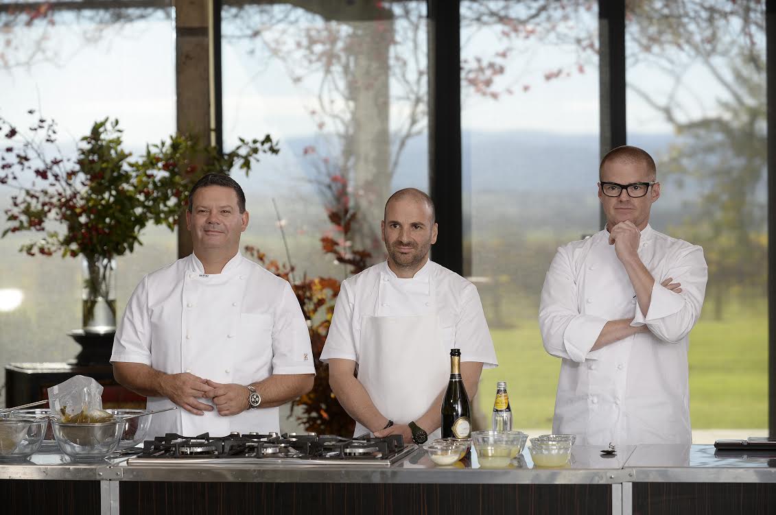 Gary Mehigan, George Calombaris & Heston Blumenthal - Masterchef at Stones of the Yarra Valley