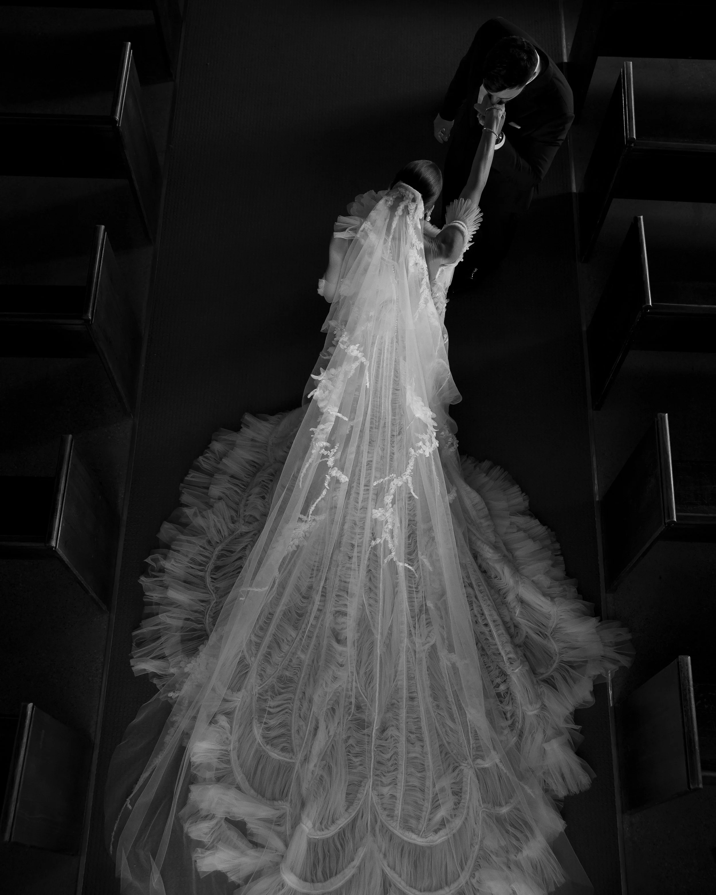Danielle and Mike in The Chapel at Stones of the Yarra Valley, photographed by Merve Togan, romantic Yarra Valley wedding ceremony.