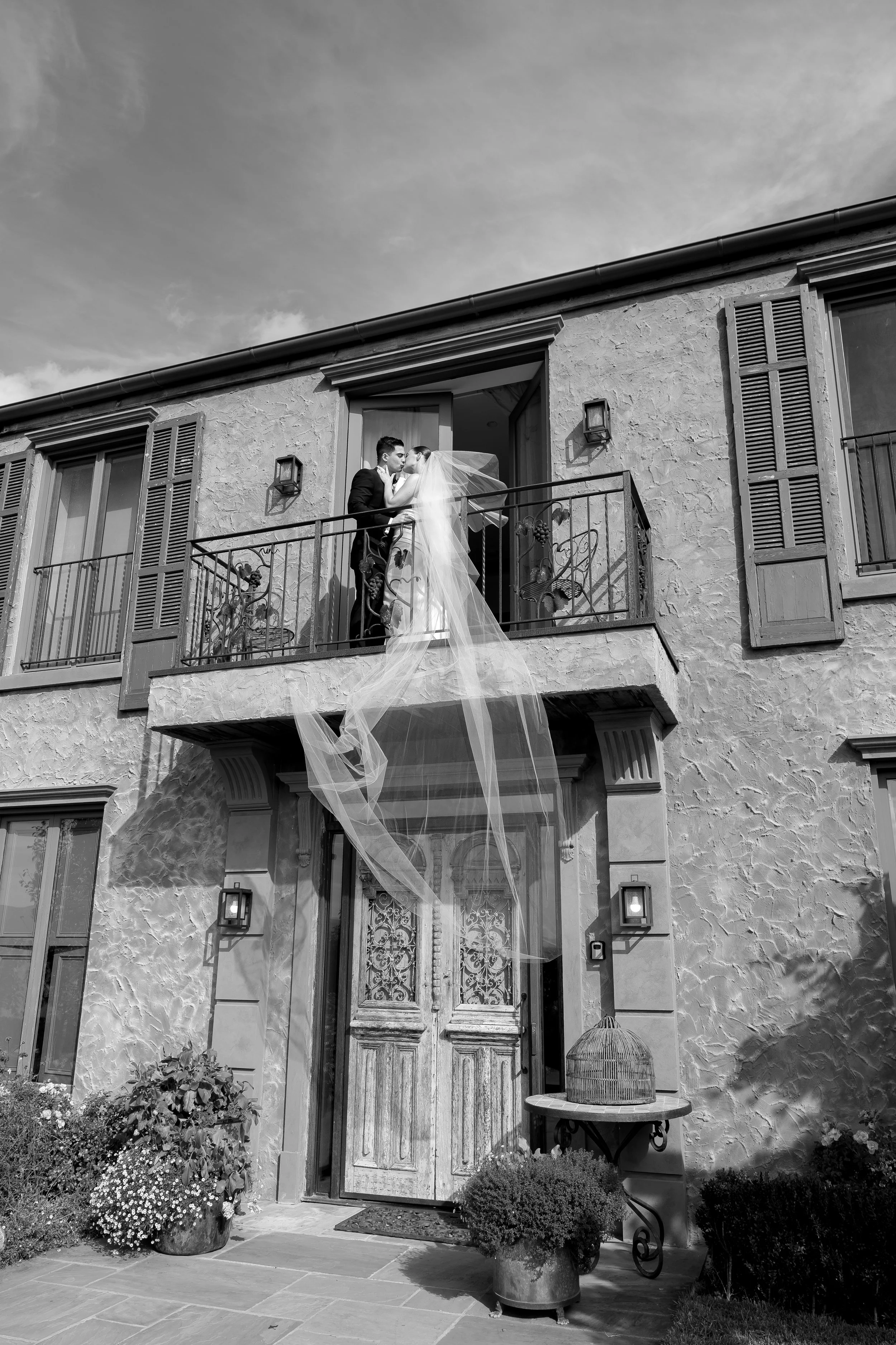 Claudia and Lorenzo at The Villa at Stones of the Yarra Valley, romantic Yarra Valley wedding accommodation, photographed by Merve Togan.