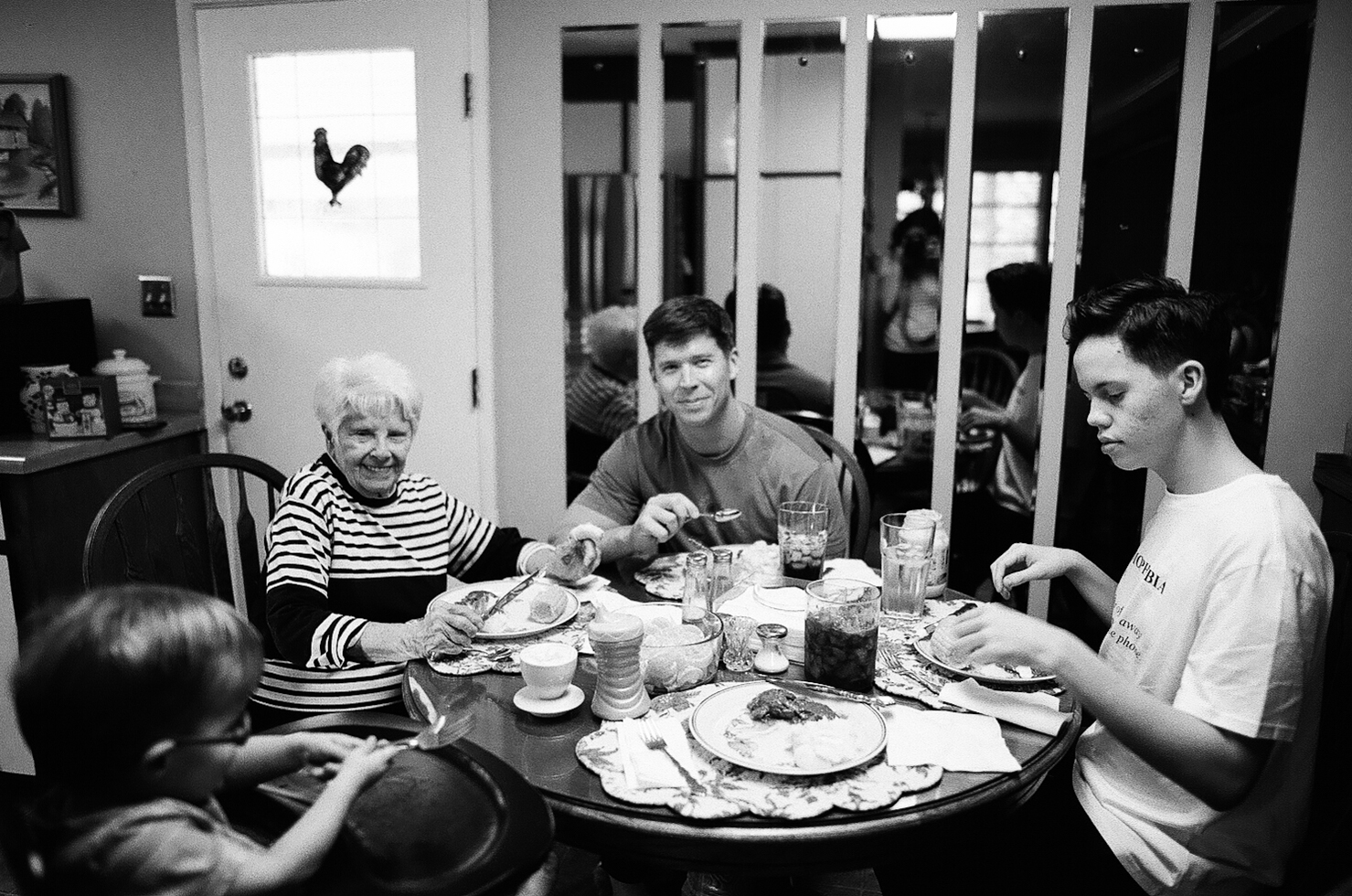 dinner with grandma jean. shot on tri-x.