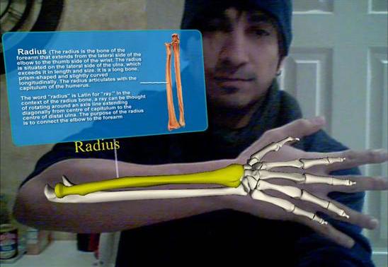AR for medical education: layering digital anatomy on top of real humans.