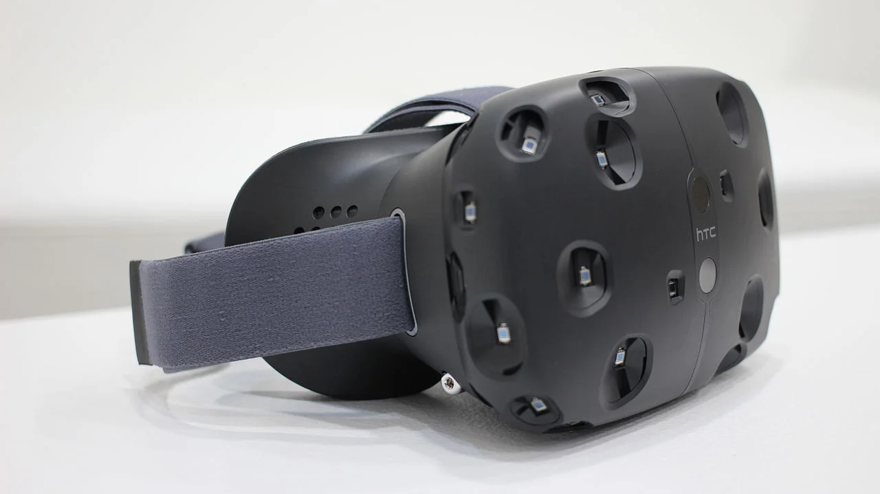 The HTC Vive, a commonly used AR headset.