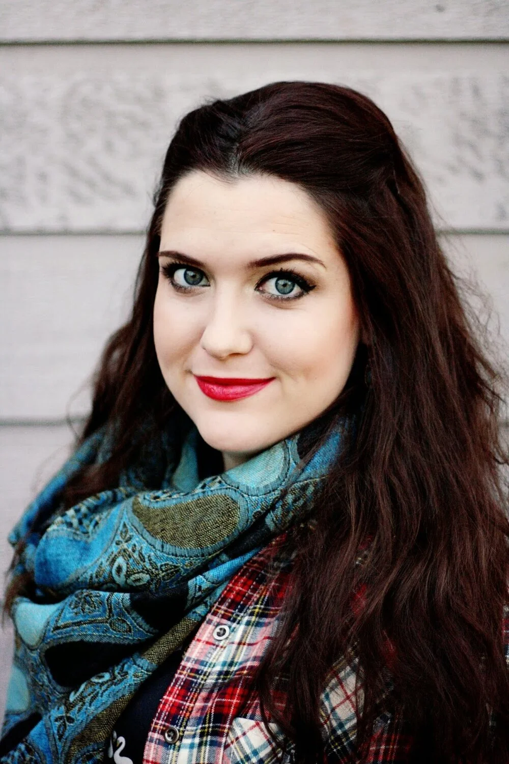 kissing swans + plaid