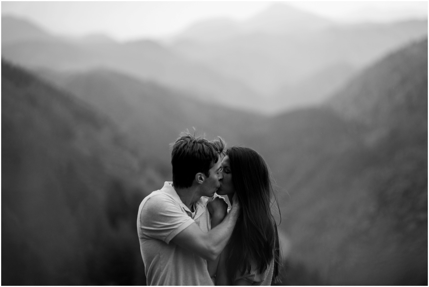 breathtaking mountain engagement picture