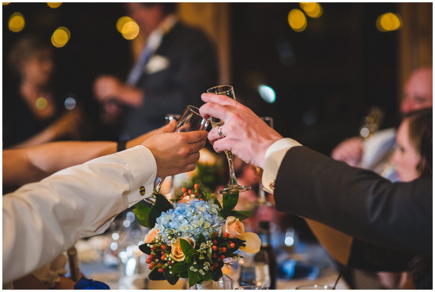 good toasting photo at wedding