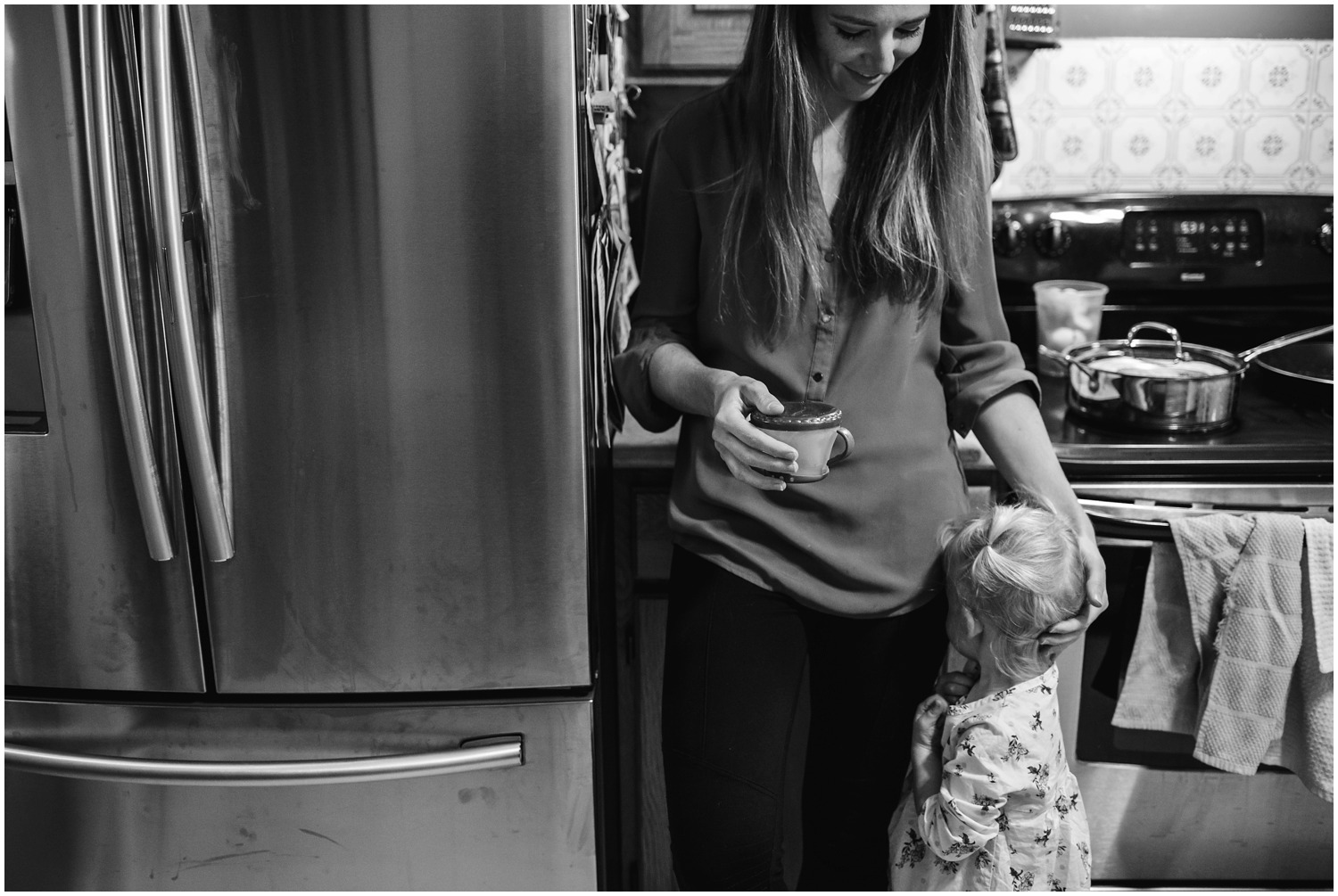 Lifestyle family photograph in Colorado home