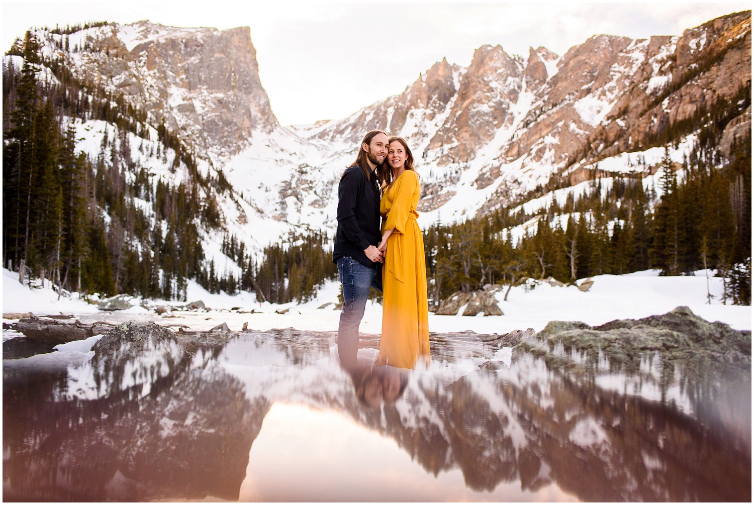 Colorado engagement photo in Rocky Mountain National Park