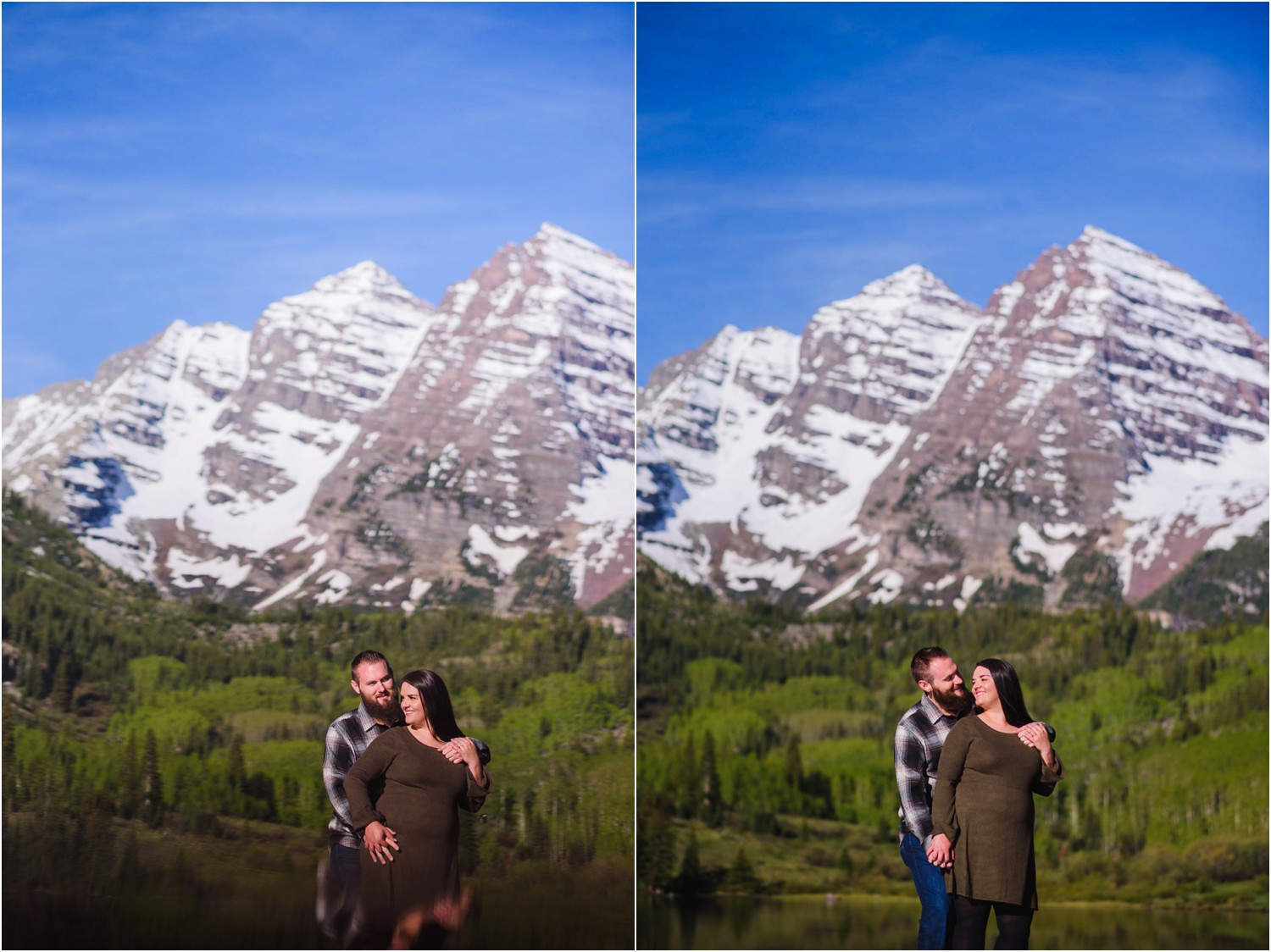 Colorado mountain Engagement Photo