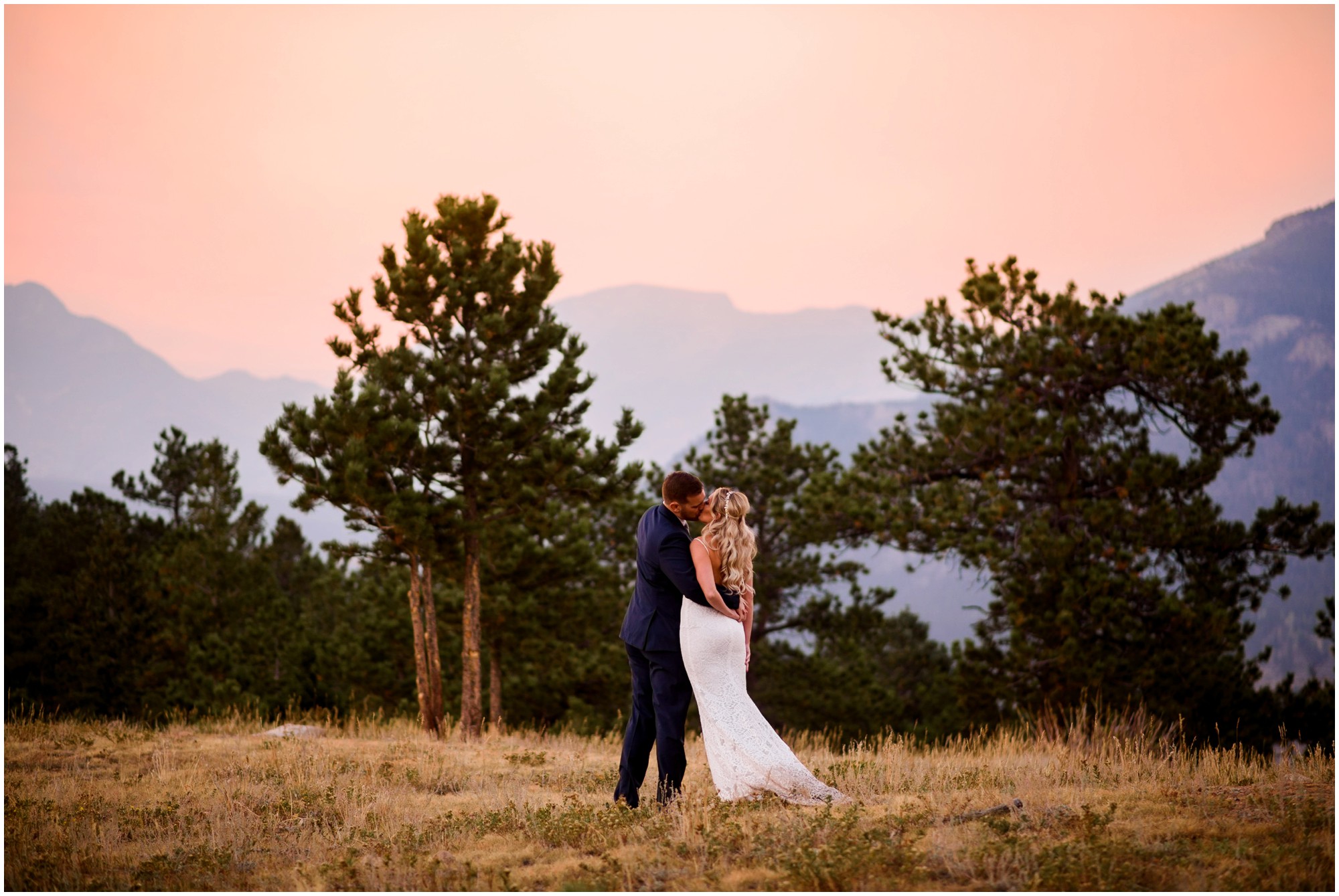 wedding portrait in Colorado mountain elopement