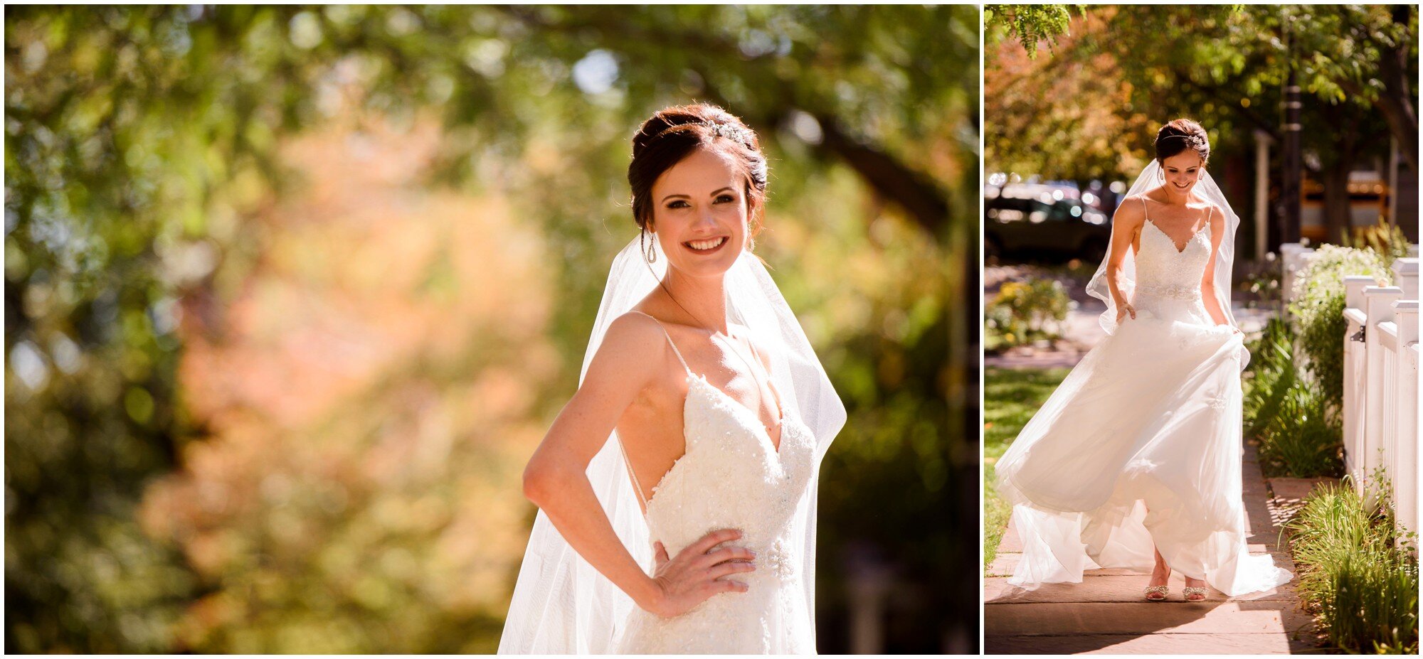 Sunny fall Bridal photos colorado