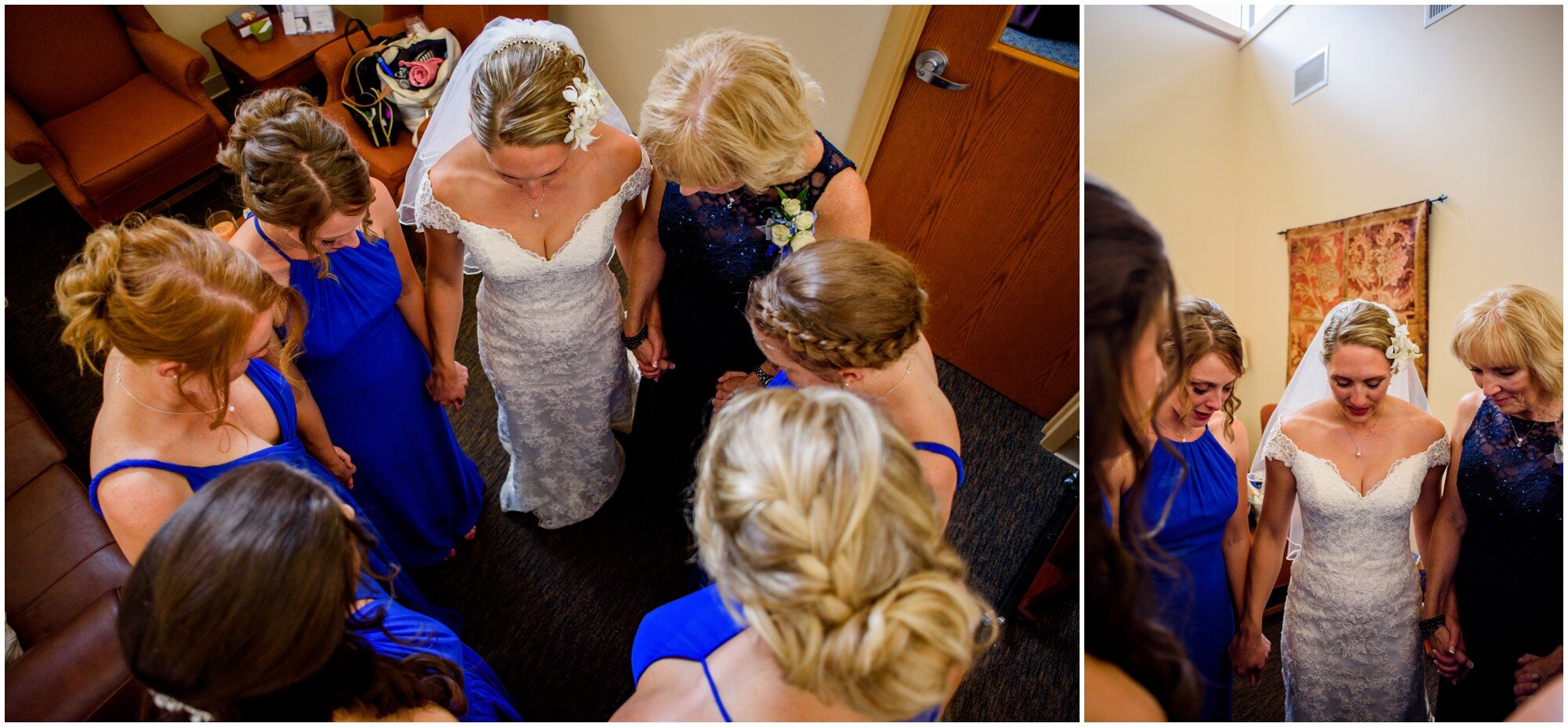 wedding prayer circle photo