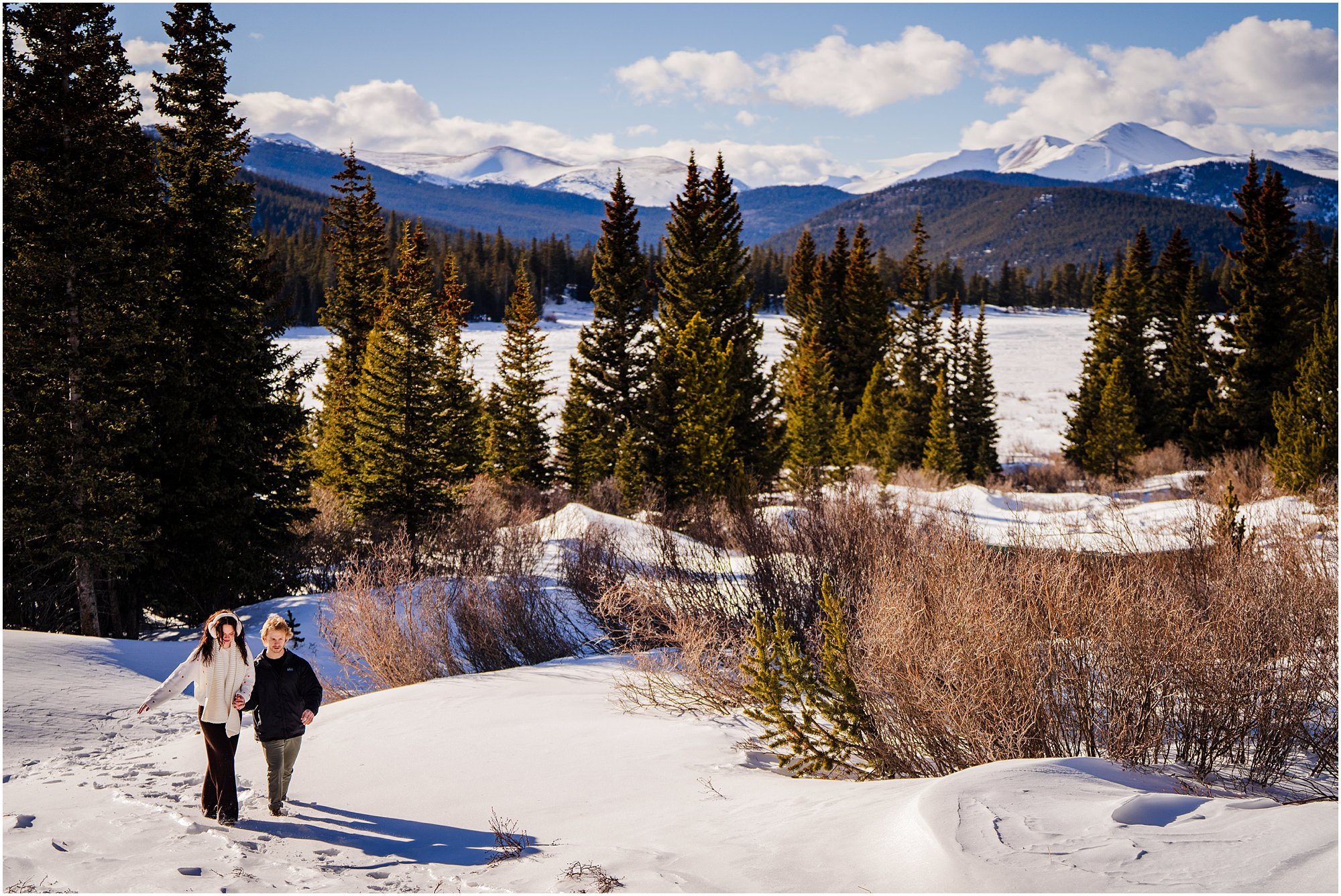 Colorado Mountain Engagement photo in Winter