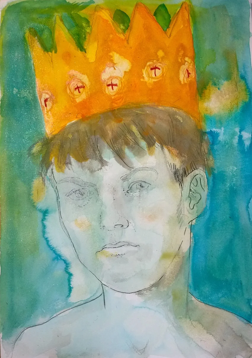 'King' - pencil and ink. A3. 2016.