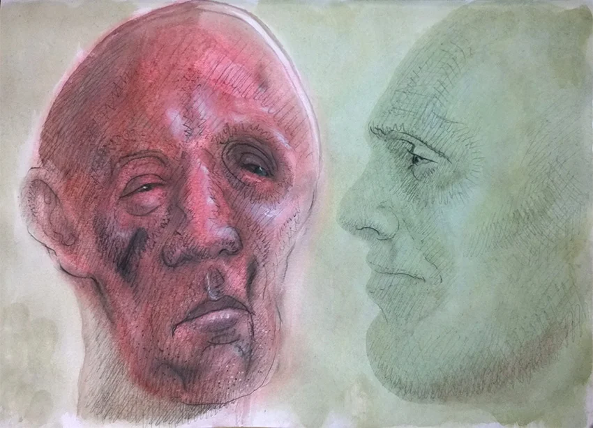 'Politico-philosophist' - ink and charcoal. A3