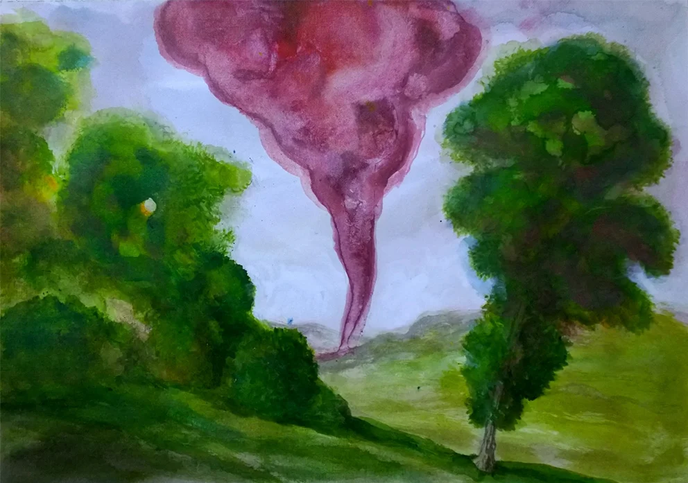 "Red Event" - ink, A2. 2016.