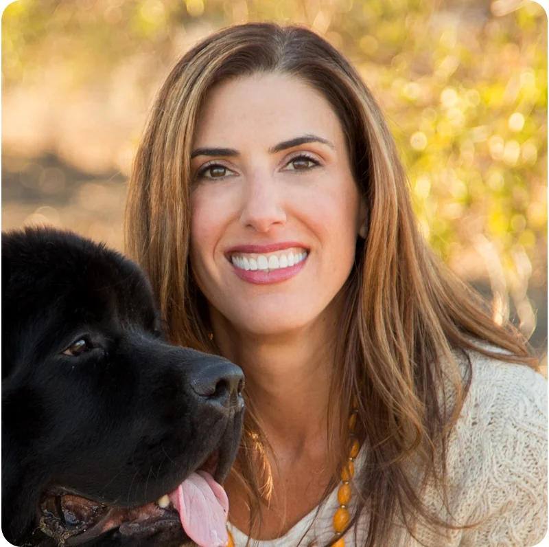  Dr. Kress with her therapy dog, Lily
