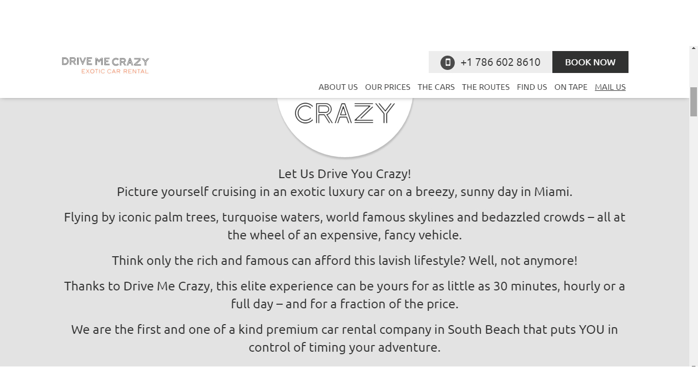 Website content for test-drive-miami.com