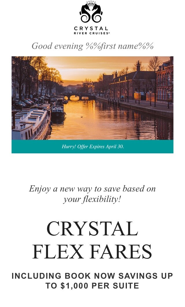 E-blast for Crystal Cruises