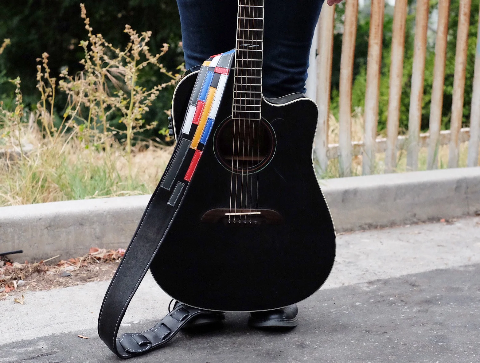 MODERN ART GUITAR STRAP WWW.BRITTANYMATYAS.COM