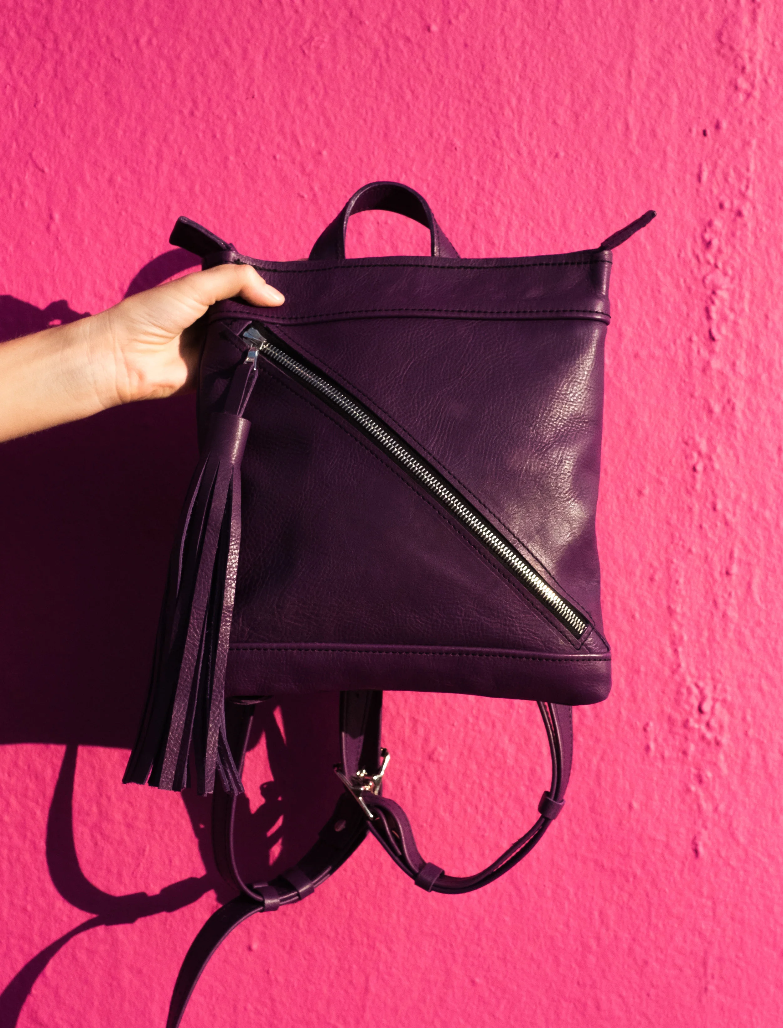 Glazerr Tassel Backpack - Purple 2