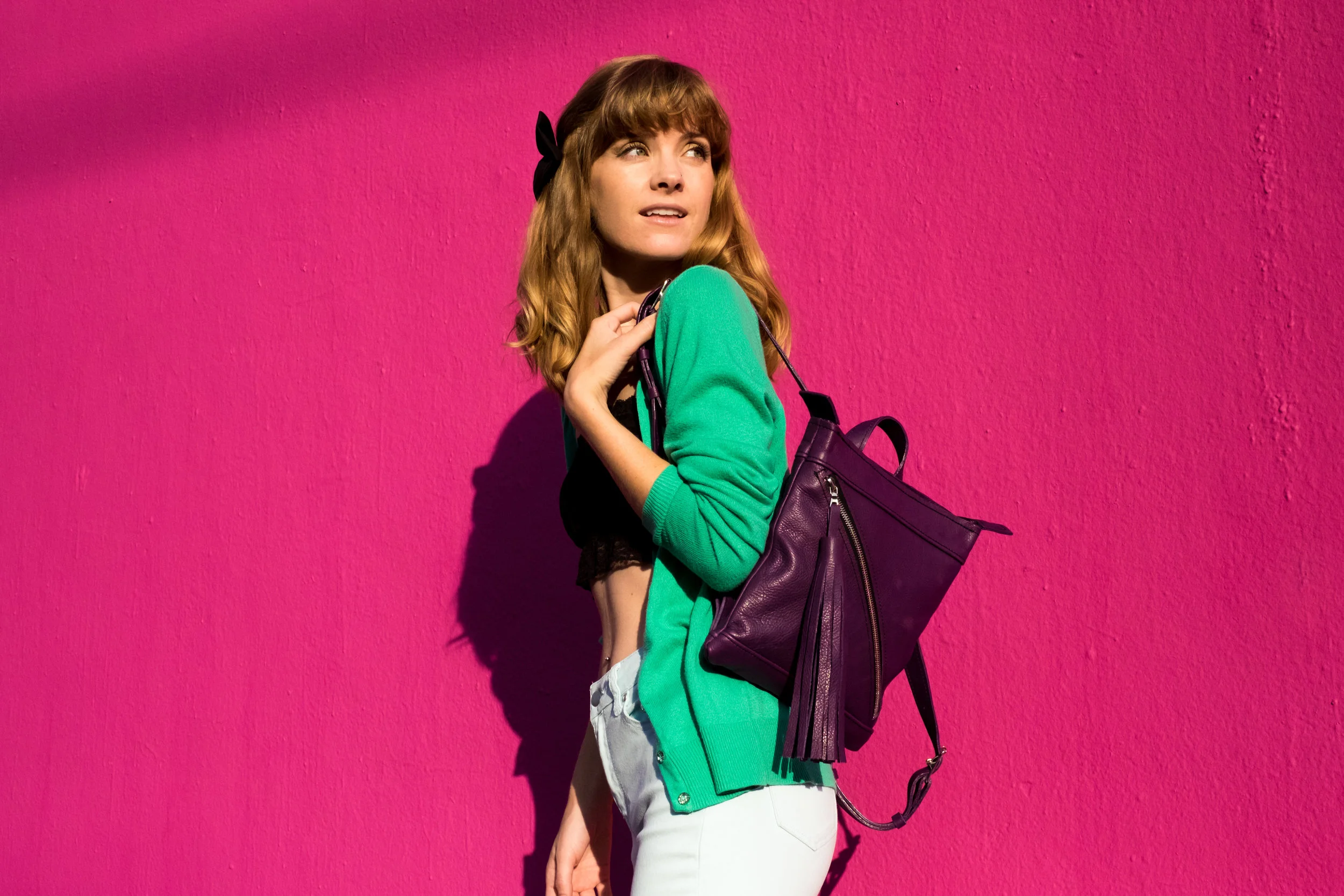 Glazerr Tassel Backpack - Purple 1