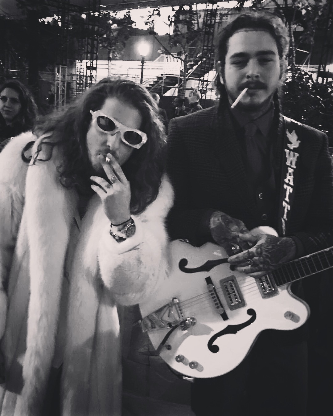 With Selena Gomez at the American Music Awards 2017