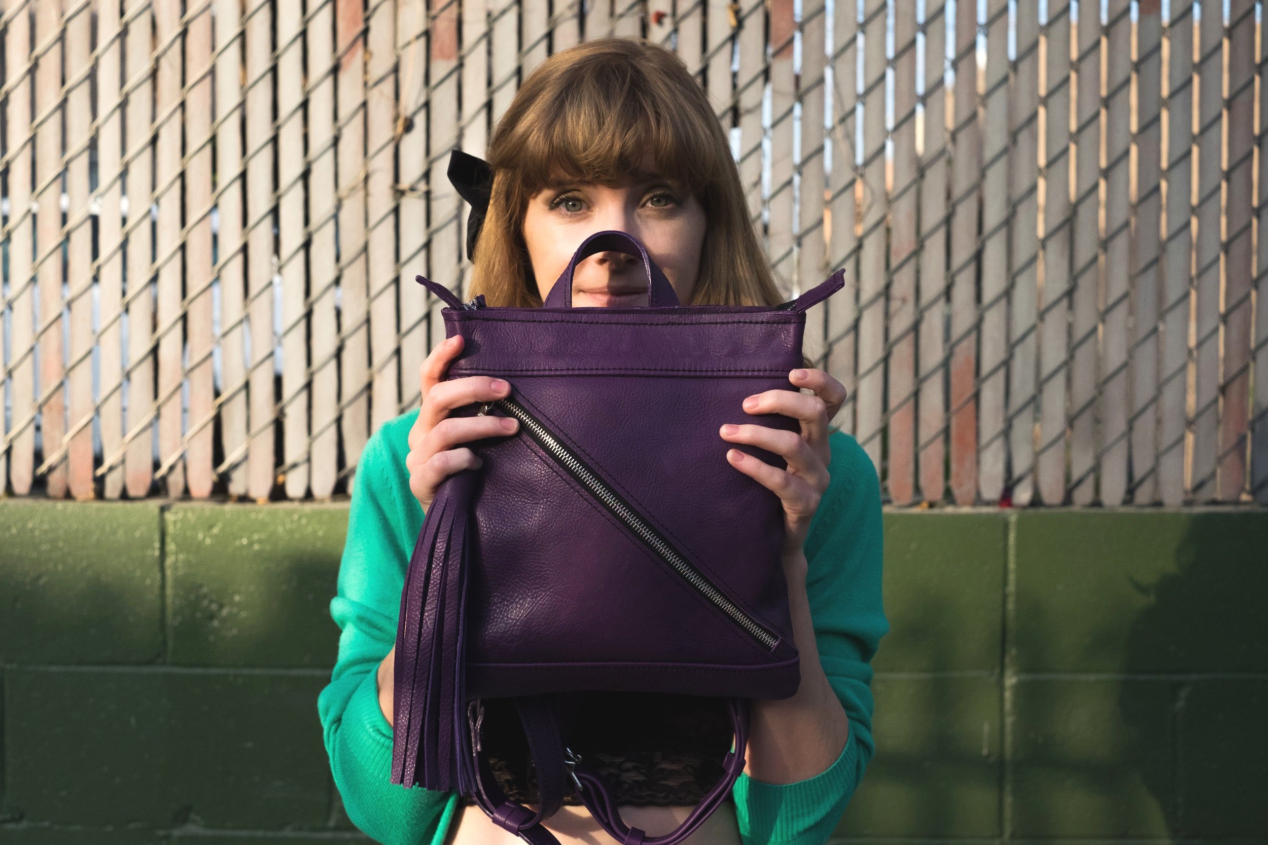 Glazerr Tassel Backpack - Purple 6