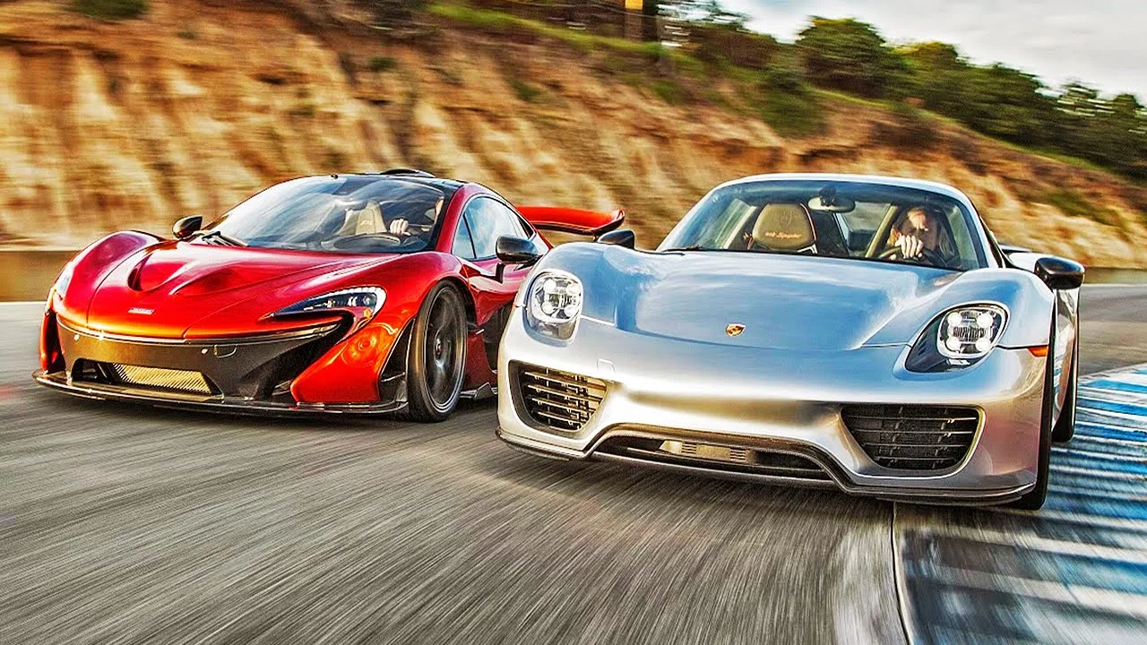 McLaren P1 vs Porsche 918 at Laguna Seca