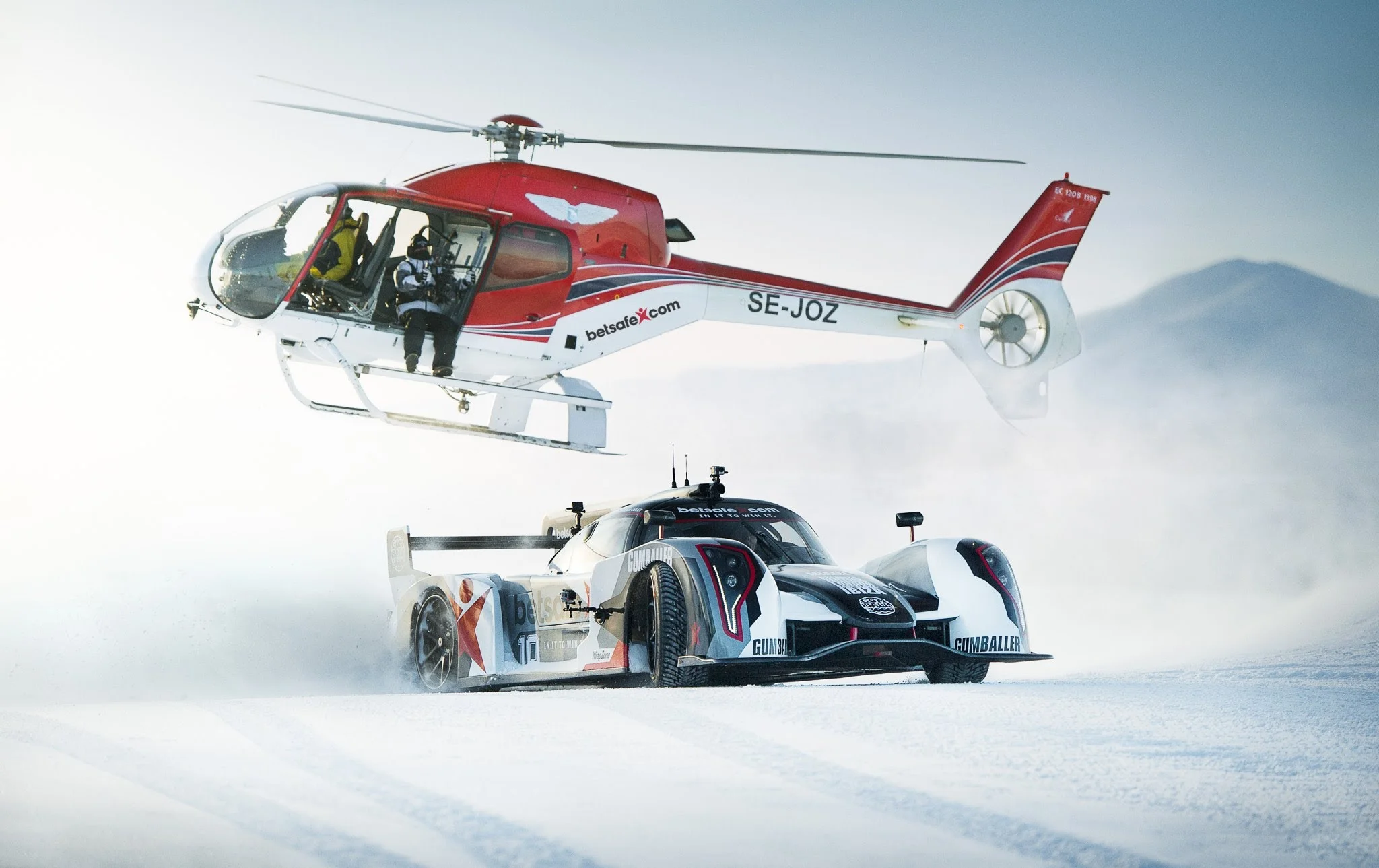 Supercar Drifting Uphill in Snow - Jon Olsson's Rebellion R2K