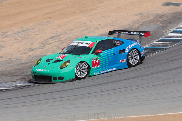 This photo was taken in 2014 from a spectator area at the Corkscrew. 