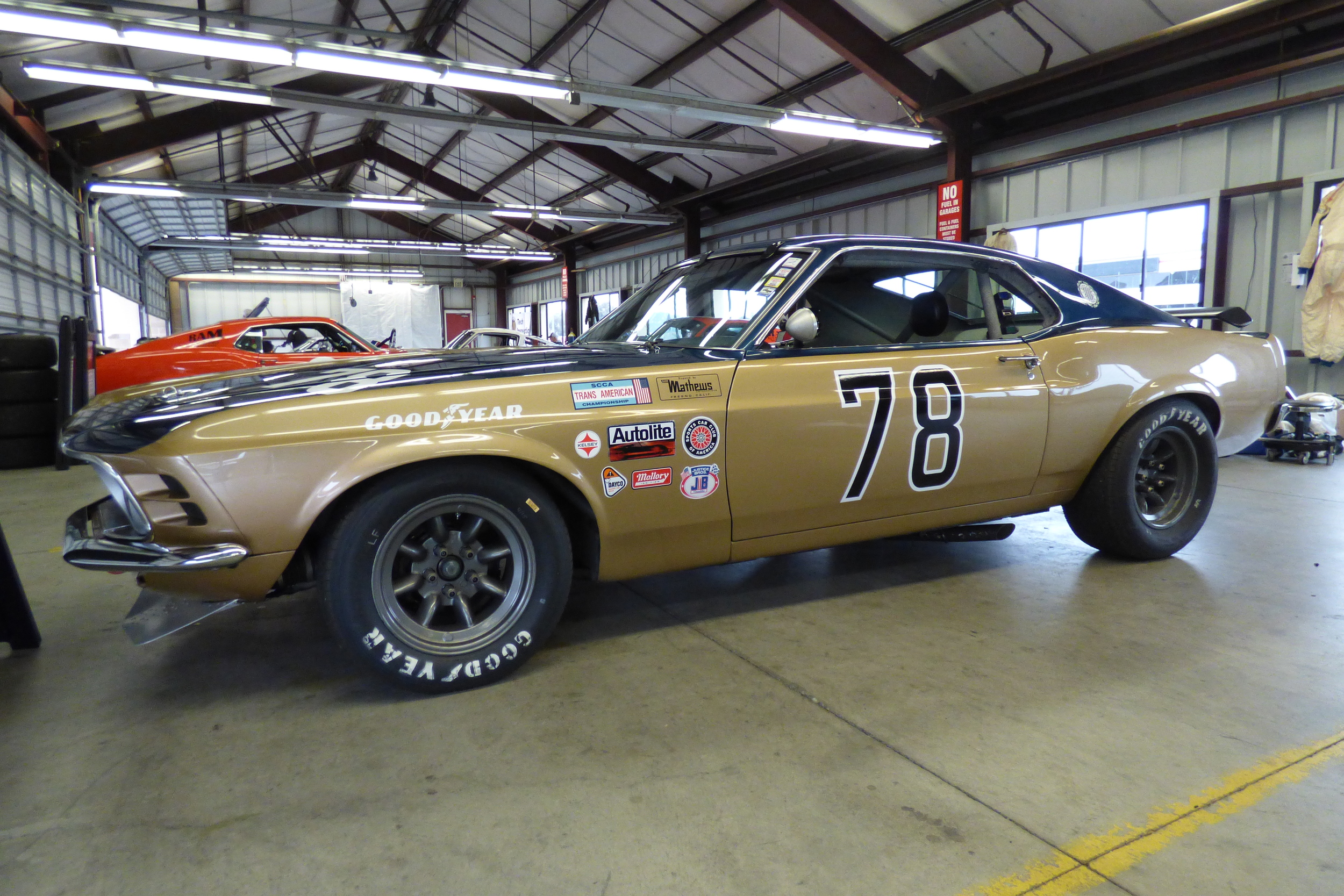 The 1970 Mustang Boss 302 of Michael Martin. Just one of the many competitors in Group 10.