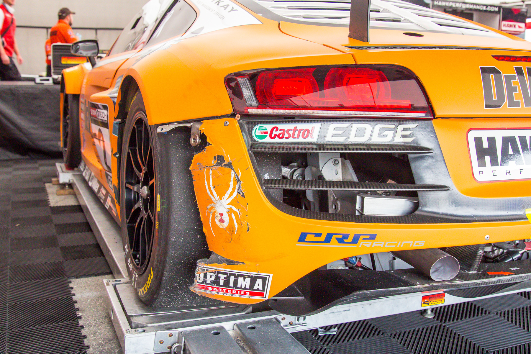Evidence of on track contact.