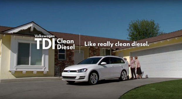 Image from a former television ad from Volkswagen. This ad and others are now under investigation by the FTC.