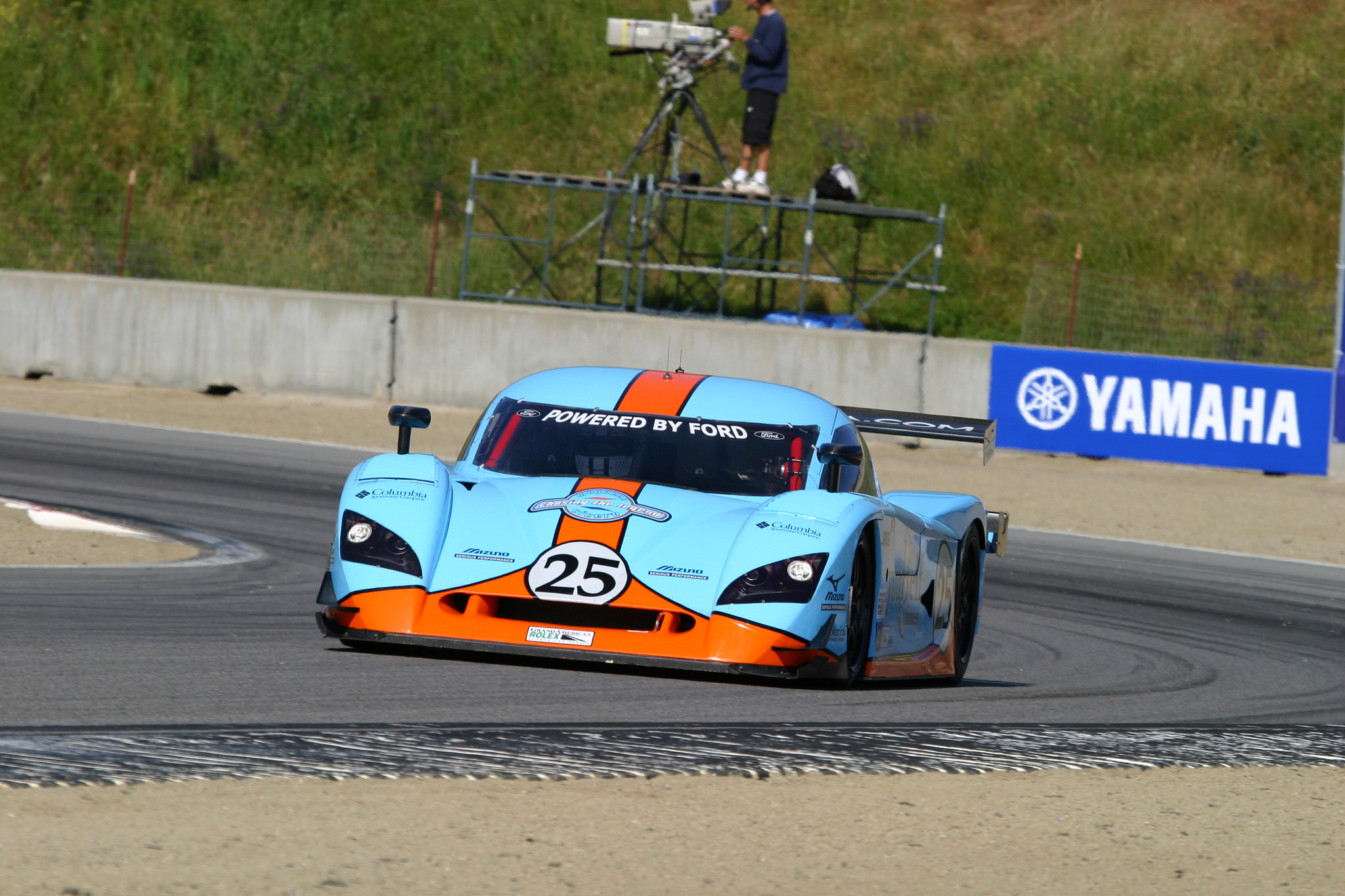 Chad McQueen on track in the Ford Crawford DP03.