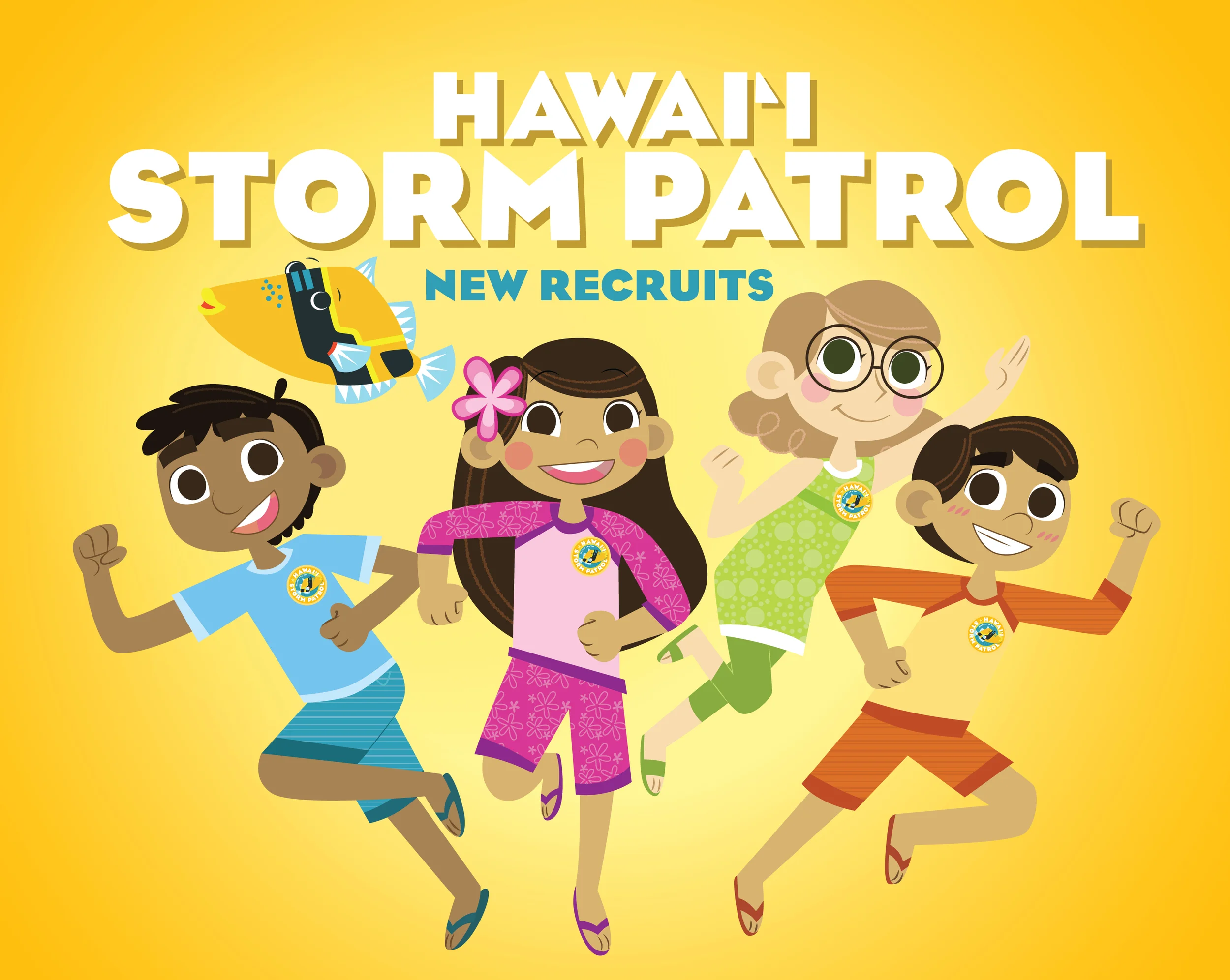 Department of Transportation, Hawaii Storm Patrol story, activity book and website educating first graders about storm water pollution (Three Gold Pele Awards).