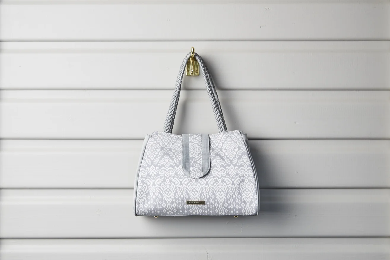 Handmade bridal bag made from pure organic silk