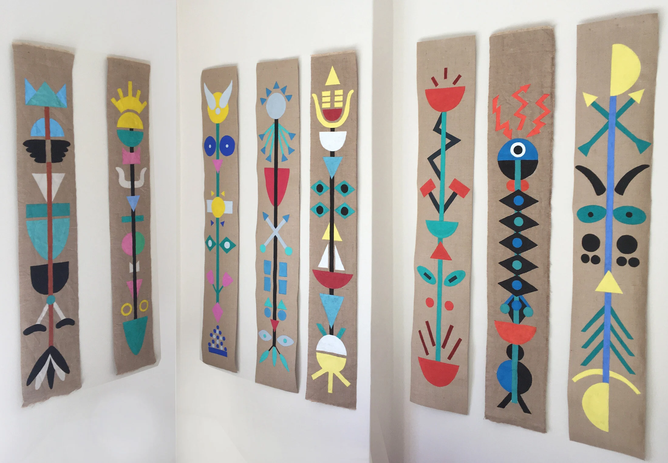 12 Olympian Gods and their associated reinterpreted into paintings on linen