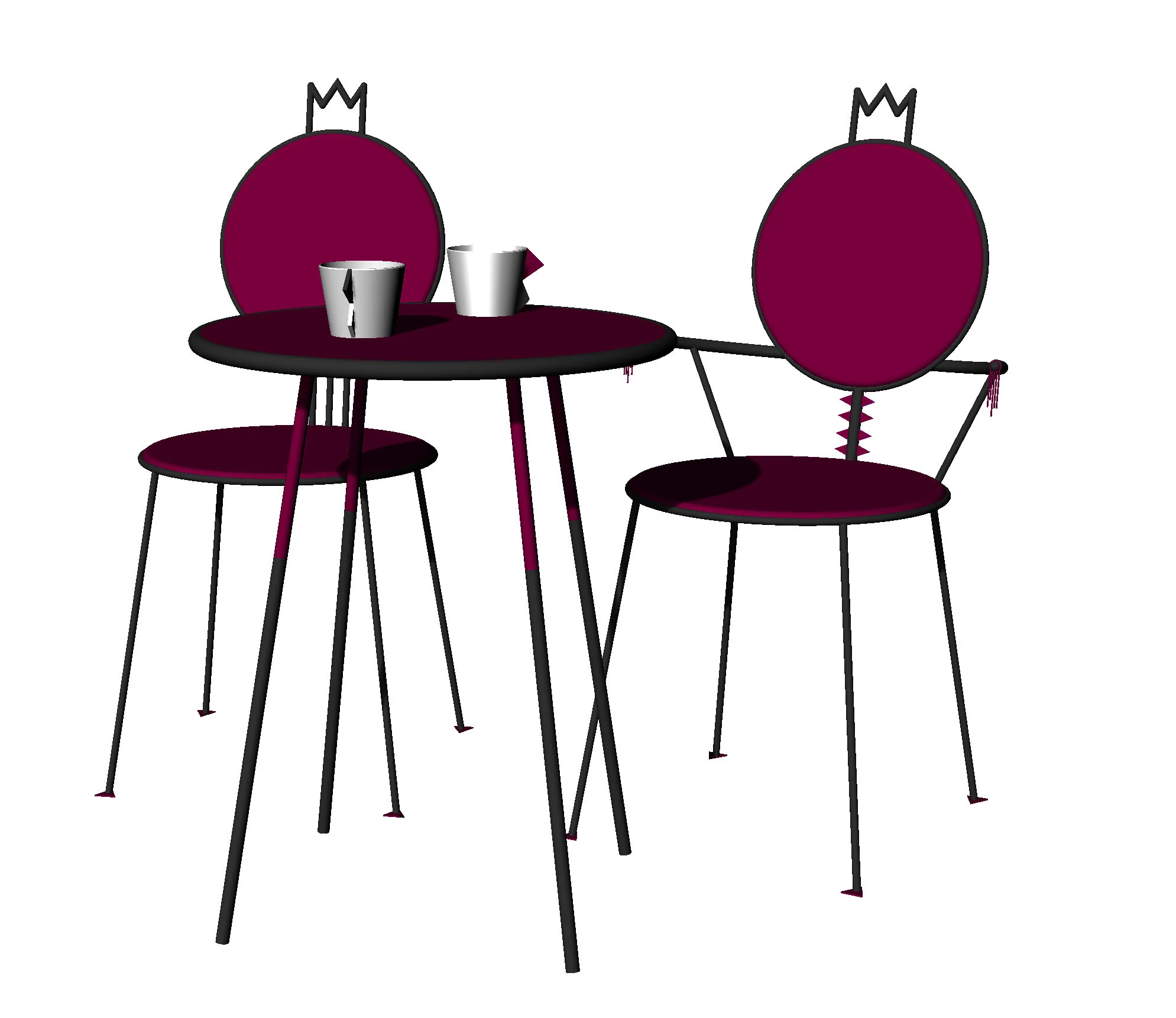 option with padded fabric seat and back